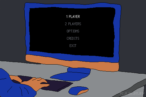 DVD menu interface toggled from the computer screen